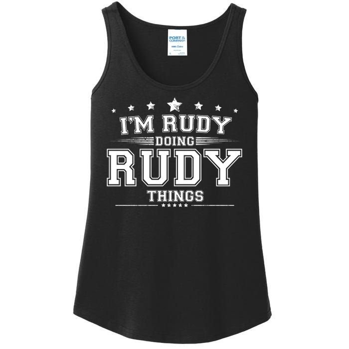 Im Rudy Doing Rudy Things Ladies Essential Tank