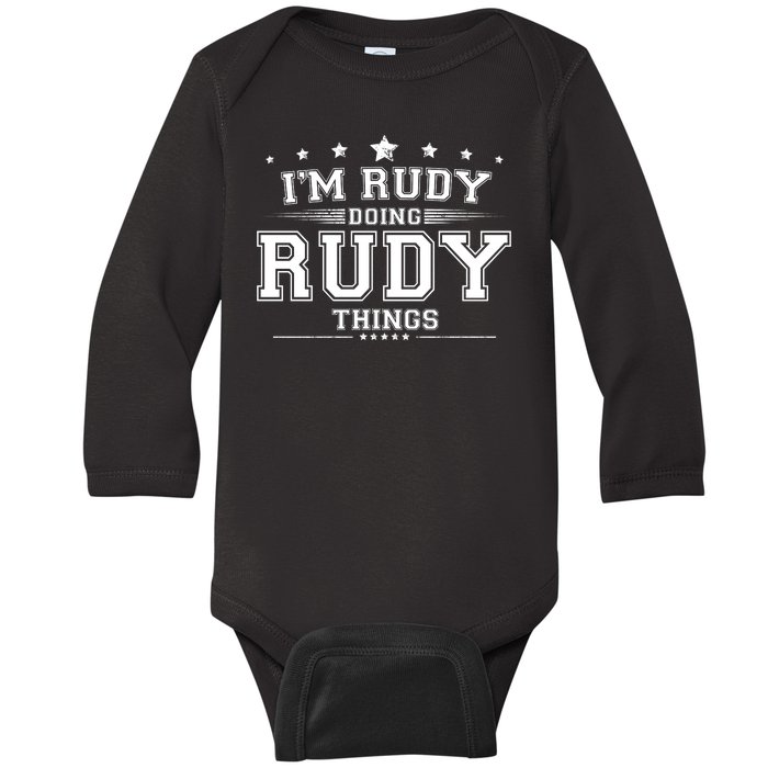 Im Rudy Doing Rudy Things Baby Long Sleeve Bodysuit