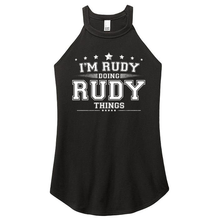 Im Rudy Doing Rudy Things Women's Perfect Tri Rocker Tank