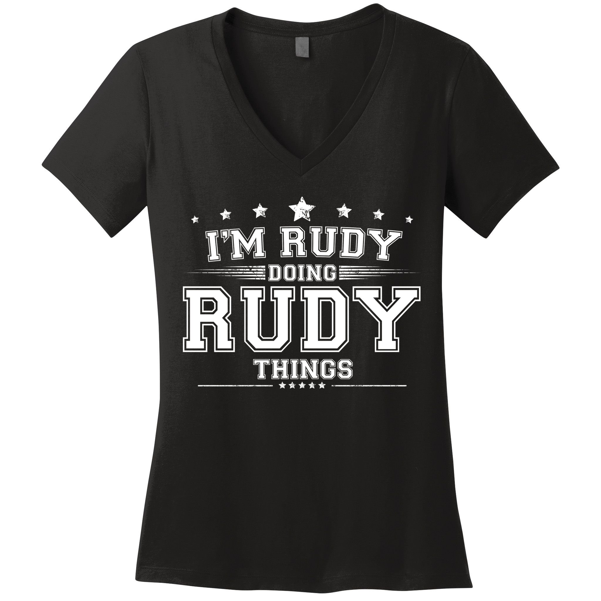 Im Rudy Doing Rudy Things Women's V-Neck T-Shirt