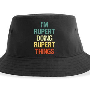 IM Rupert Doing Rupert Things Personalized First Name Gift Sustainable Bucket Hat