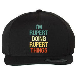 IM Rupert Doing Rupert Things Personalized First Name Gift Wool Snapback Cap