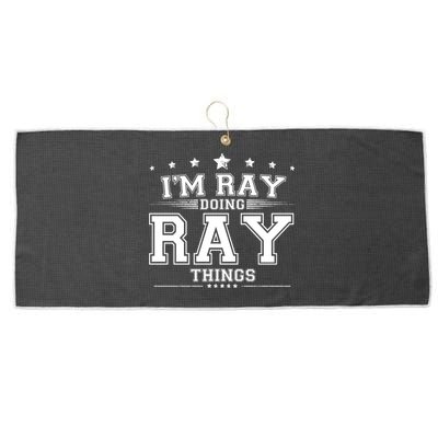 Im Ray Doing Ray Things Large Microfiber Waffle Golf Towel