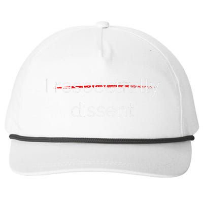 I Respectfully Dissent Premium Snapback Five-Panel Rope Hat