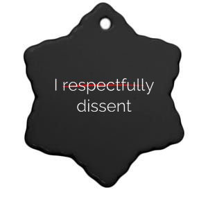 I Respectfully Dissent Premium Ceramic Star Ornament