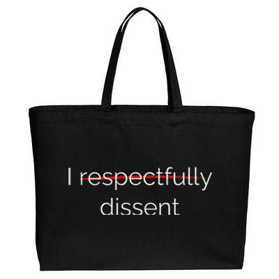 I Respectfully Dissent Premium Cotton Canvas Jumbo Tote