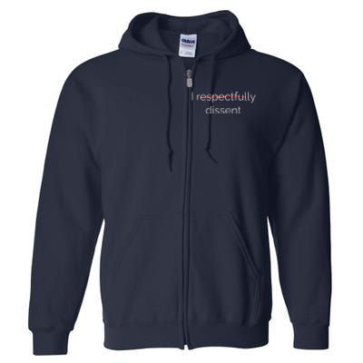 I Respectfully Dissent Premium Full Zip Hoodie