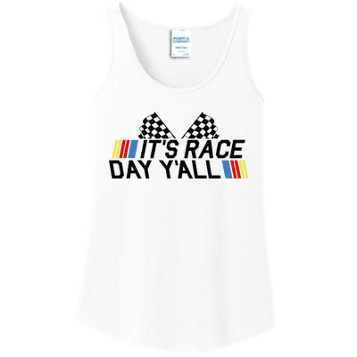 Its Race Day Yall Funny Racing Drag Car Truck Track Womens Ladies Essential Tank