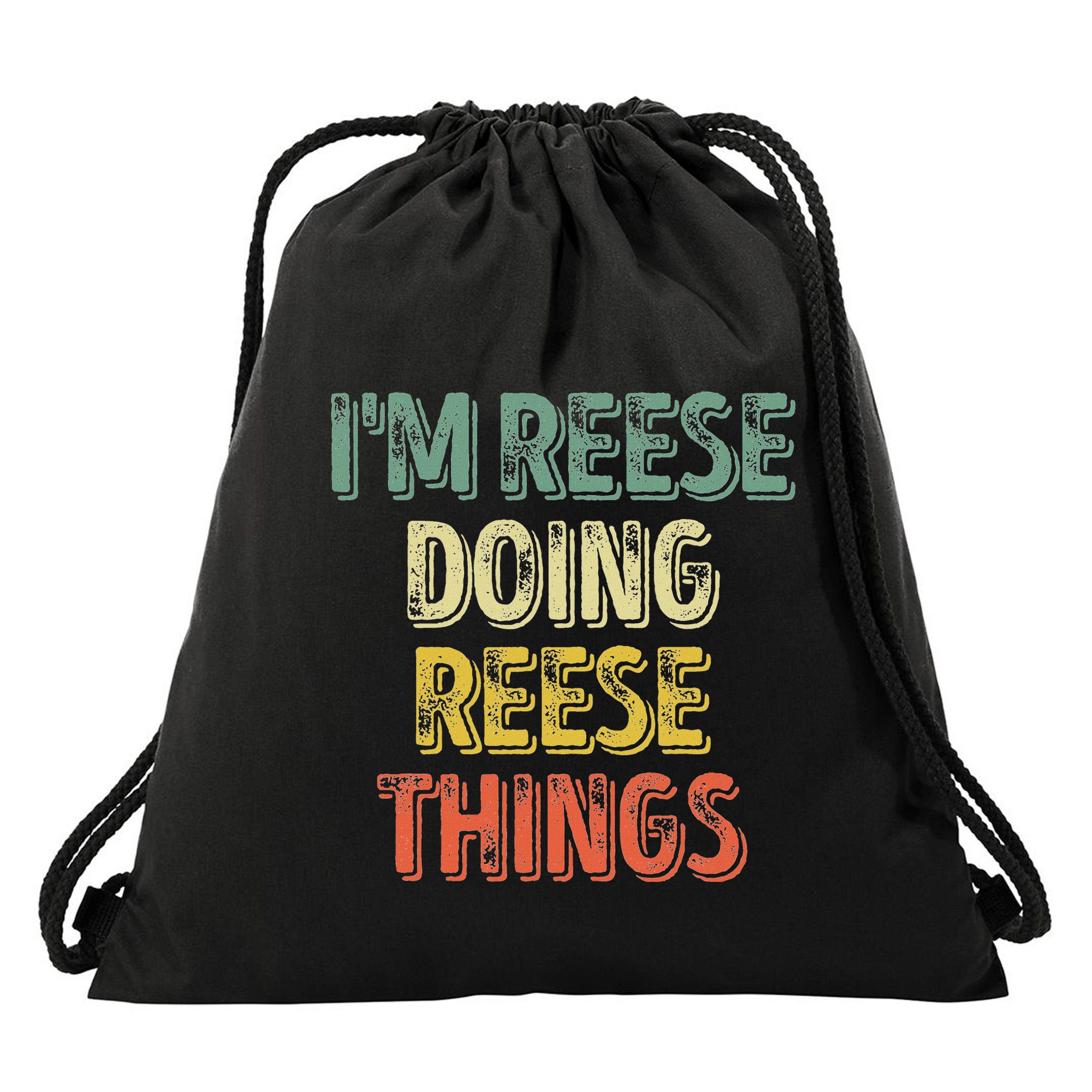 IM Reese Doing Reese Things Personalized First Name Drawstring Bag