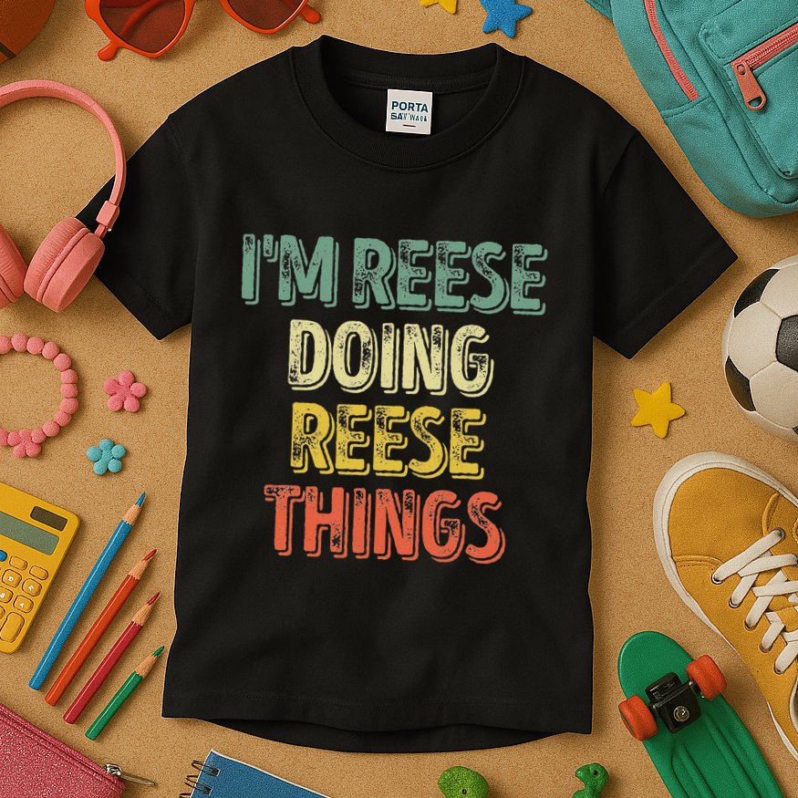 IM Reese Doing Reese Things Personalized First Name Kids T-Shirt