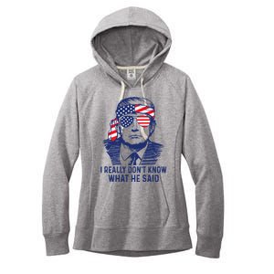 I Really DonT Know What He Said At The End Of That Sentence Women's Fleece Hoodie