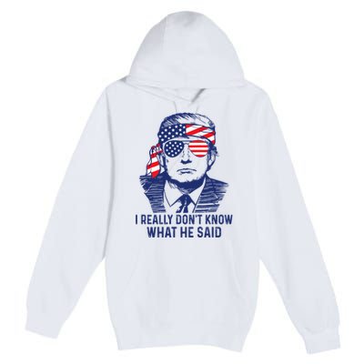 I Really DonT Know What He Said At The End Of That Sentence Premium Pullover Hoodie