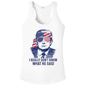 I Really DonT Know What He Said At The End Of That Sentence Ladies PosiCharge Competitor Racerback Tank