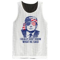 I Really DonT Know What He Said At The End Of That Sentence Mesh Reversible Basketball Jersey Tank