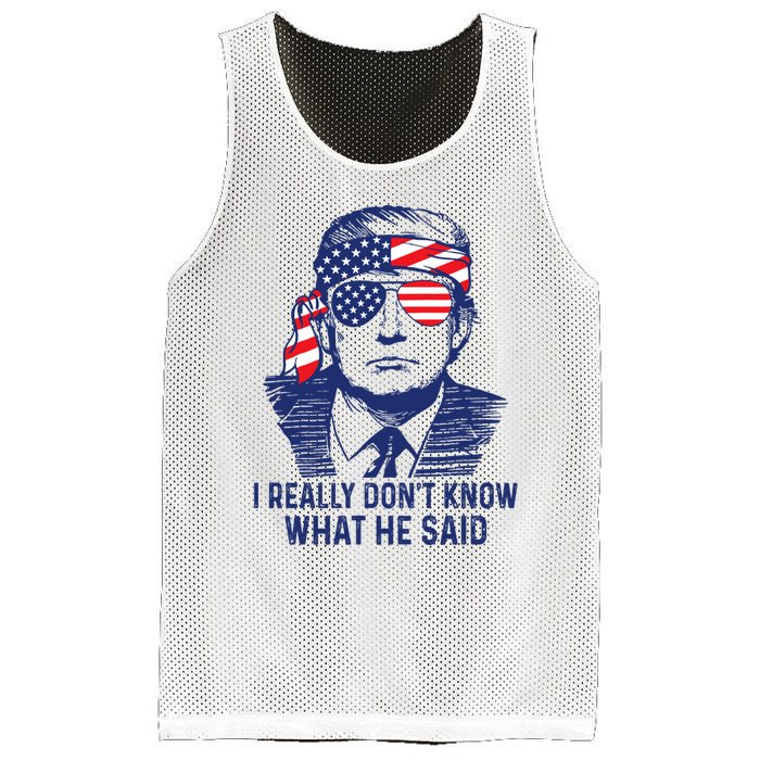 I Really DonT Know What He Said At The End Of That Sentence Mesh Reversible Basketball Jersey Tank