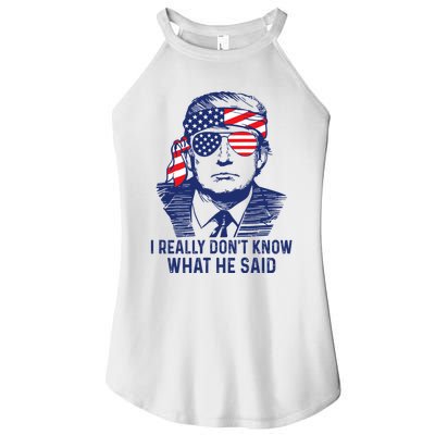 I Really DonT Know What He Said At The End Of That Sentence Women's Perfect Tri Rocker Tank