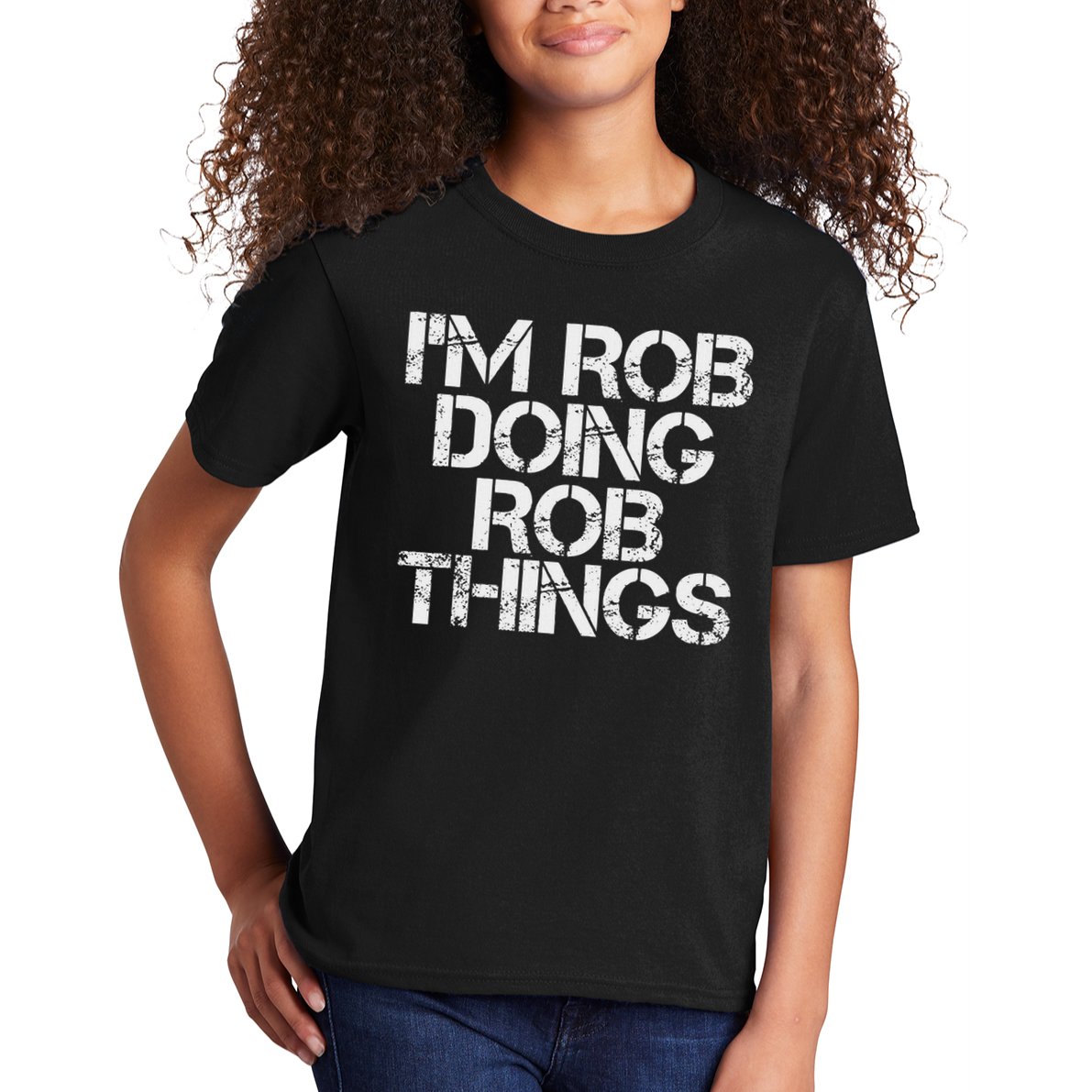 I'm Rob Doing Rob Things Funny Birthday Name Gift Idea Kids T-Shirt