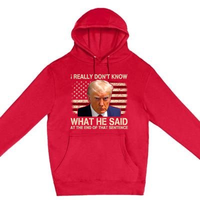 I Really Dont Know What He Said At The End Of That Sentence Premium Pullover Hoodie