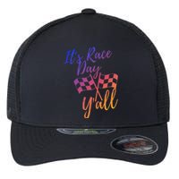 Its Race Day Yall Checkered Flag American Flag Race Flexfit Unipanel Trucker Cap