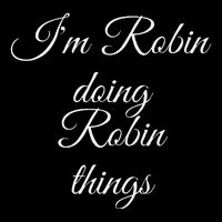 I'M ROBIN DOING ROBIN THINGS Funny Birthday Name Gift Idea Flat Bill Trucker Hat