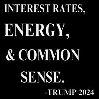 Interest Rates Energy & Common Sense Trump Saying Drawstring Bag