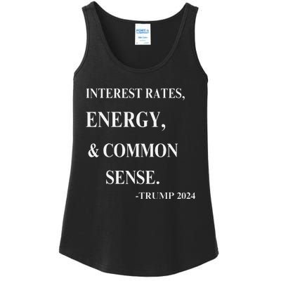 Interest Rates Energy & Common Sense Trump Saying Ladies Essential Tank