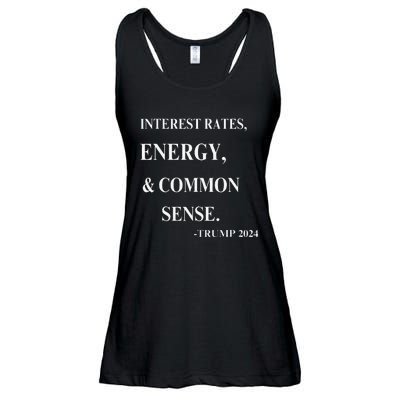 Interest Rates Energy & Common Sense Trump Saying Ladies Essential Flowy Tank