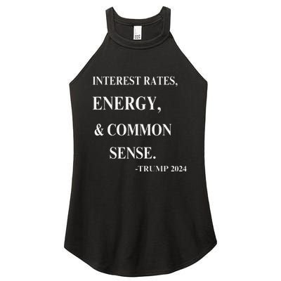 Interest Rates Energy & Common Sense Trump Saying Women’s Perfect Tri Rocker Tank