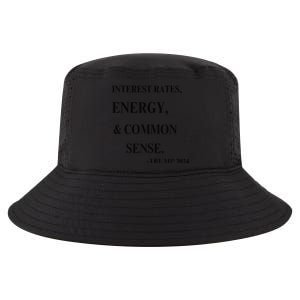 Interest Rates Energy & Common Sense Trump Saying Cool Comfort Performance Bucket Hat