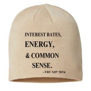 Interest Rates Energy & Common Sense Trump Saying Sustainable Beanie