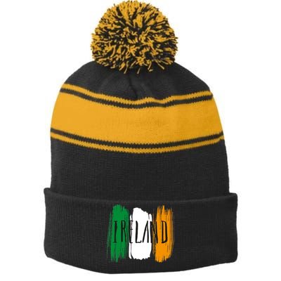 Ireland Stripe Pom Pom Beanie