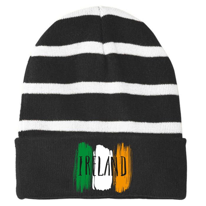 Ireland Striped Beanie with Solid Band