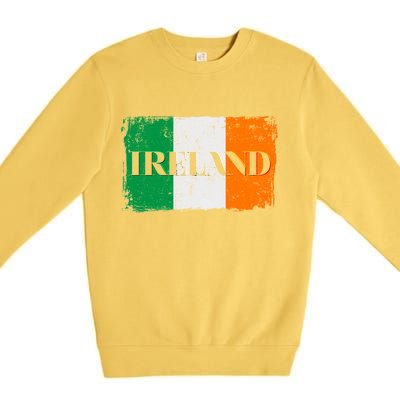 Ireland Grunge Flag Premium Crewneck Sweatshirt