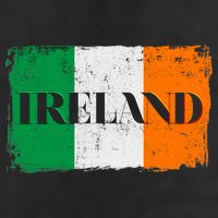 Ireland Grunge Flag 7 Panel Mesh Trucker Snapback Hat