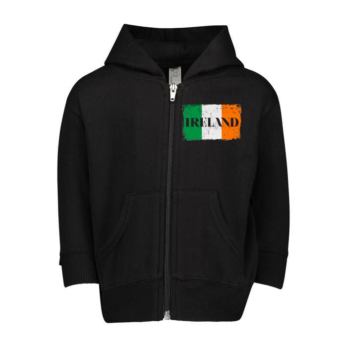 Ireland Grunge Flag Toddler Zip Fleece Hoodie