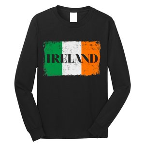 Ireland Grunge Flag Long Sleeve Shirt