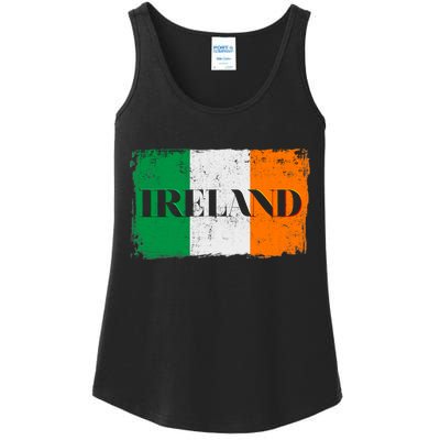 Ireland Grunge Flag Ladies Essential Tank