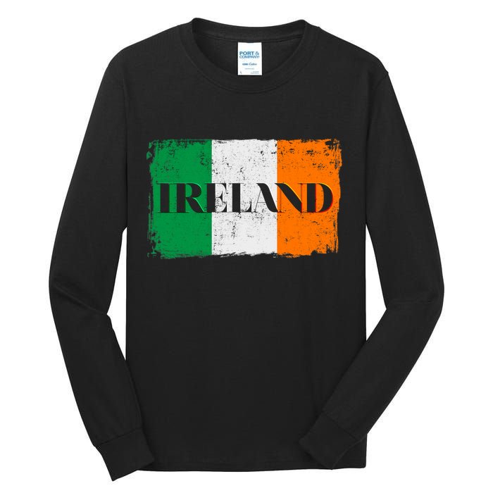 Ireland Grunge Flag Tall Long Sleeve T-Shirt