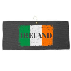 Ireland Grunge Flag Large Microfiber Waffle Golf Towel