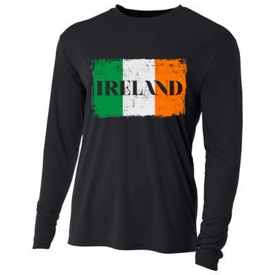 Ireland Grunge Flag Cooling Performance Long Sleeve Crew