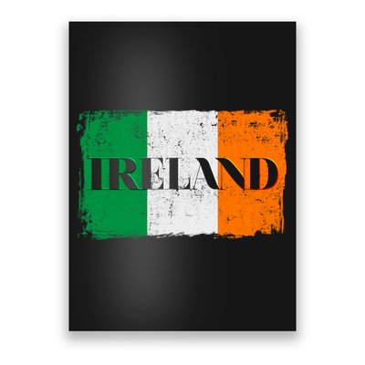 Ireland Grunge Flag Poster