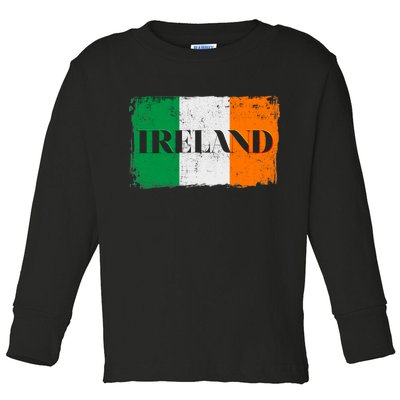 Ireland Grunge Flag Toddler Long Sleeve Shirt