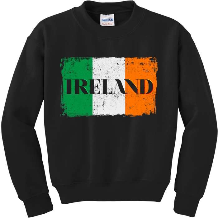 Ireland Grunge Flag Kids Sweatshirt