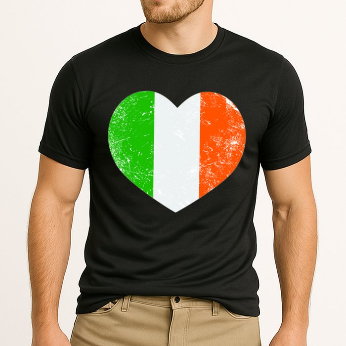 Ireland heart retro flag - St Patricks Day Cooling Performance Crew T-Shirt