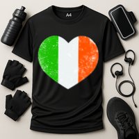 Ireland heart retro flag - St Patricks Day Cooling Performance Crew T-Shirt