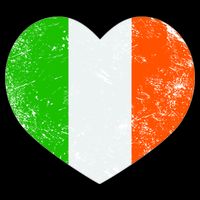 Ireland heart retro flag - St Patricks Day Cooling Performance Crew T-Shirt