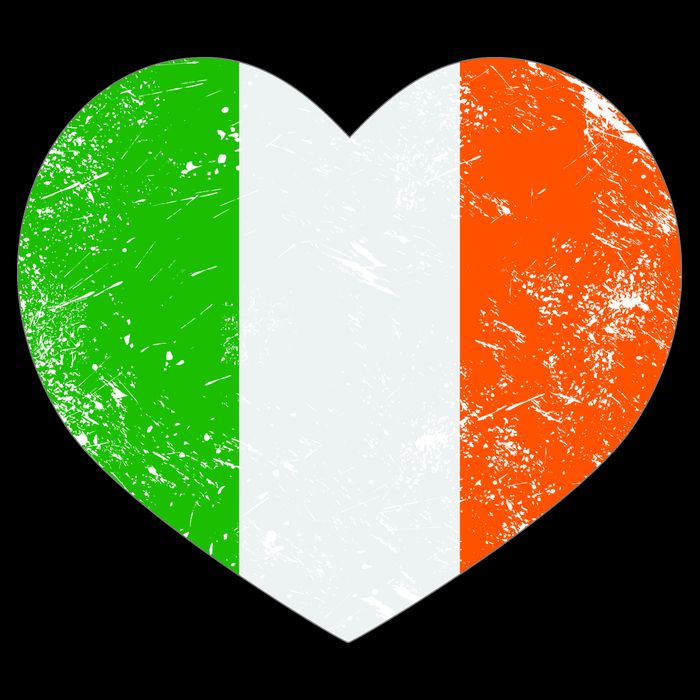 Ireland heart retro flag - St Patricks Day Cooling Performance Crew T-Shirt