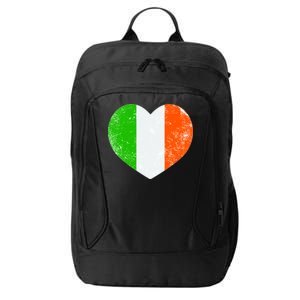 Ireland heart retro flag - St Patricks Day City Backpack