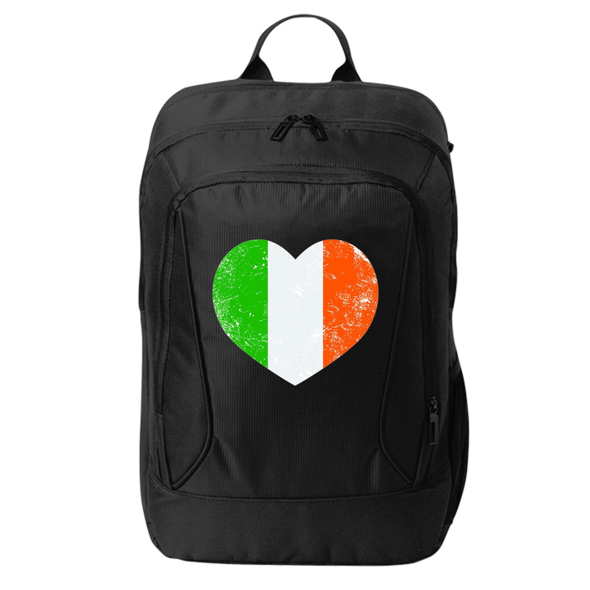 Ireland heart retro flag - St Patricks Day City Backpack