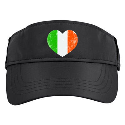 Ireland heart retro flag - St Patricks Day Adult Drive Performance Visor